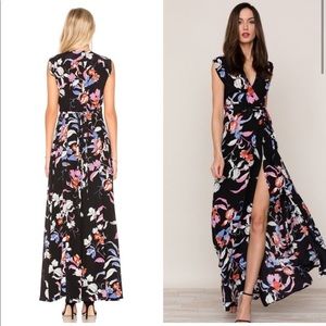 Yumi Kim Swept Away Maxi Dress Orchid Brush Black